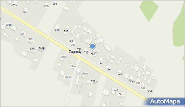 Jeżowe, Jeżowe, 794, mapa Jeżowe