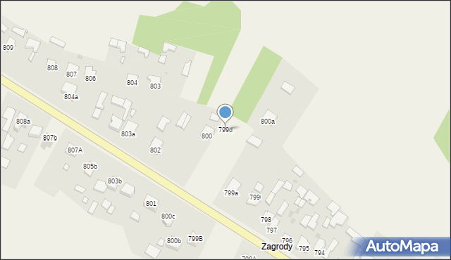 Jeżowe, Jeżowe, 799d, mapa Jeżowe