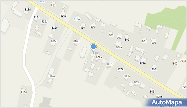 Jeżowe, Jeżowe, 811a, mapa Jeżowe