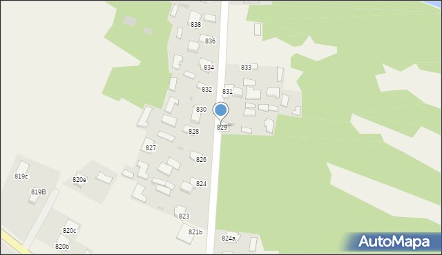 Jeżowe, Jeżowe, 829, mapa Jeżowe