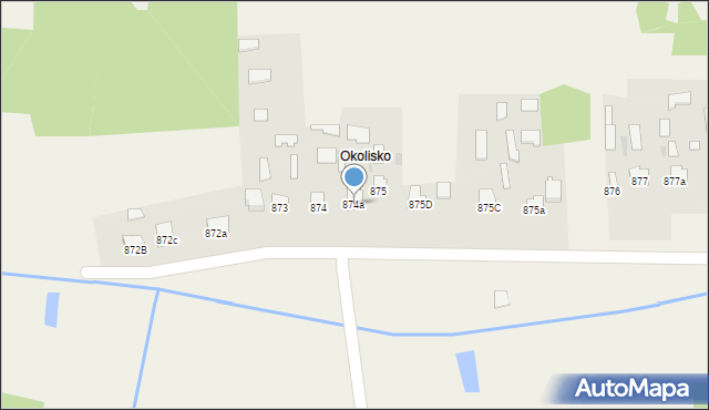 Jeżowe, Jeżowe, 874a, mapa Jeżowe