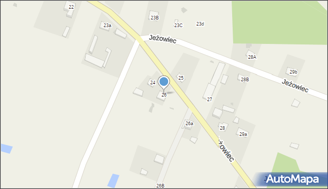 Jeżowiec, Jeżowiec, 26, mapa Jeżowiec