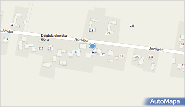 Jeżówka, Jeżówka, 125, mapa Jeżówka