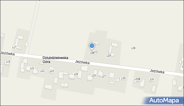 Jeżówka, Jeżówka, 128, mapa Jeżówka