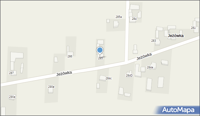 Jeżówka, Jeżówka, 285, mapa Jeżówka