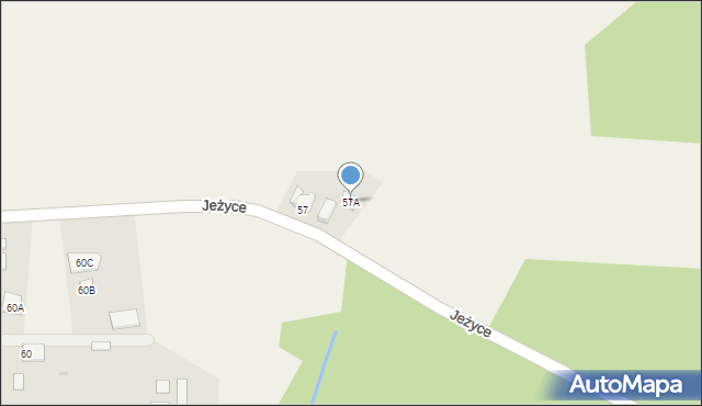 Jeżyce, Jeżyce, 57A, mapa Jeżyce