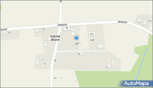 Jeżyce, Jeżyce, 60A, mapa Jeżyce