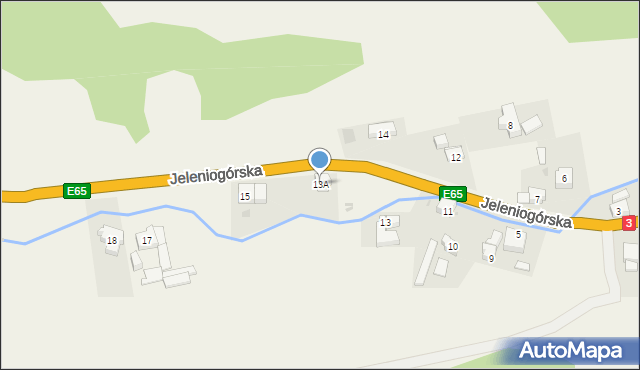 Kaczorów, Jeleniogórska, 13A, mapa Kaczorów