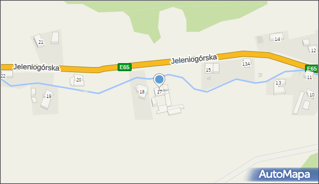 Kaczorów, Jeleniogórska, 17, mapa Kaczorów