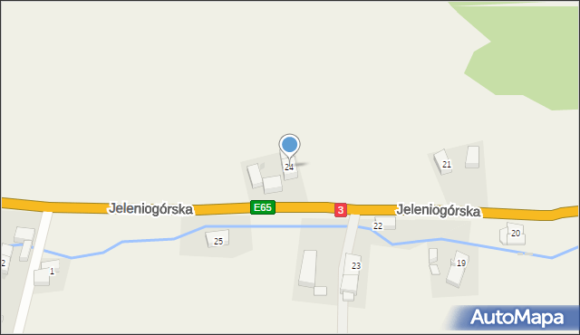 Kaczorów, Jeleniogórska, 24, mapa Kaczorów