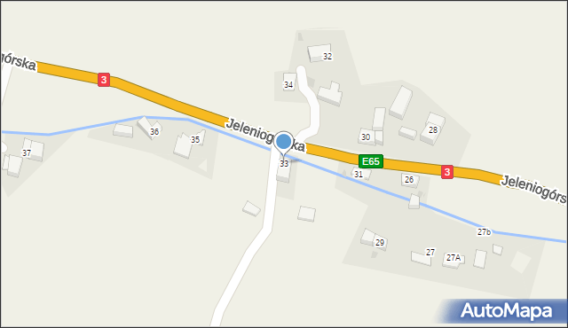 Kaczorów, Jeleniogórska, 33, mapa Kaczorów