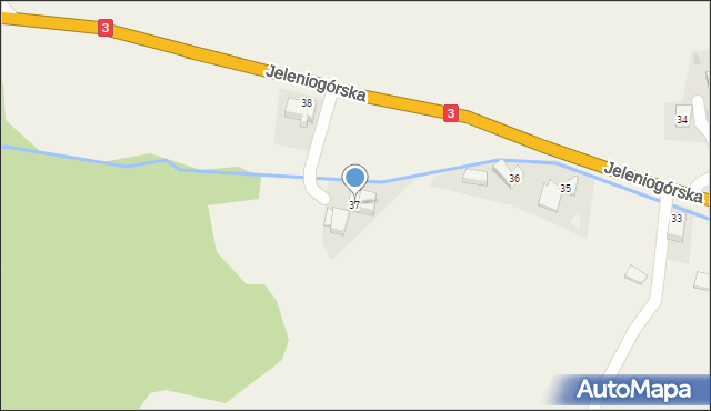 Kaczorów, Jeleniogórska, 37, mapa Kaczorów