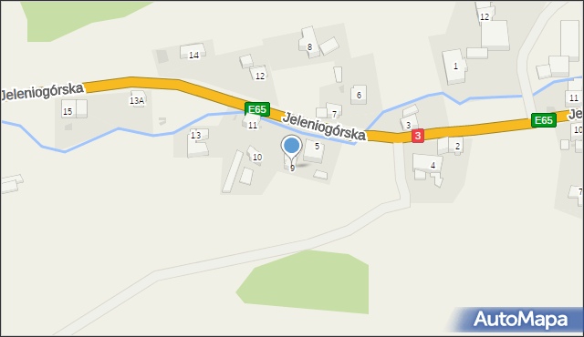 Kaczorów, Jeleniogórska, 9, mapa Kaczorów