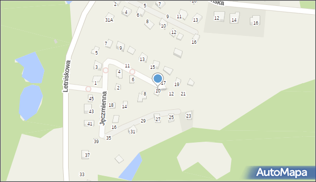 Kamień, Jęczmienna, 10, mapa Kamień