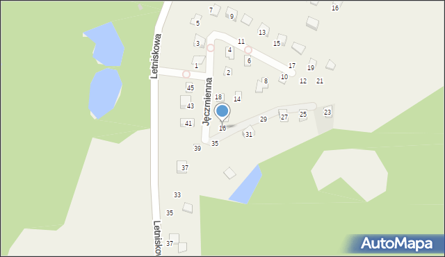 Kamień, Jęczmienna, 16, mapa Kamień