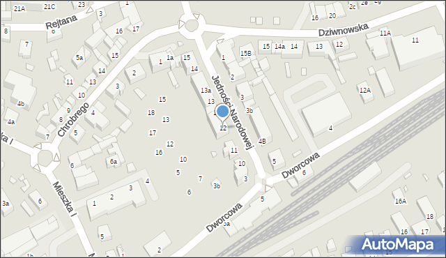 Kamień Pomorski, Jedności Narodowej, 12, mapa Kamień Pomorski