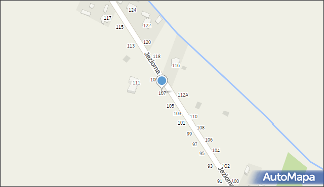 Kazuń Polski, Jeziorna, 107, mapa Kazuń Polski