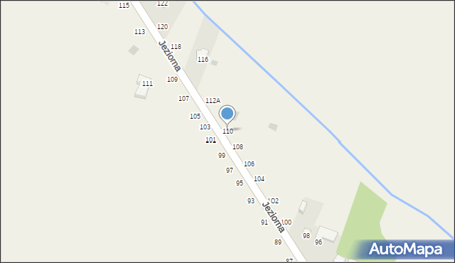 Kazuń Polski, Jeziorna, 110, mapa Kazuń Polski