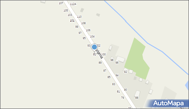 Kazuń Polski, Jeziorna, 91, mapa Kazuń Polski