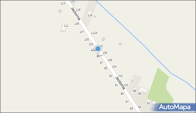 Kazuń Polski, Jeziorna, 99, mapa Kazuń Polski