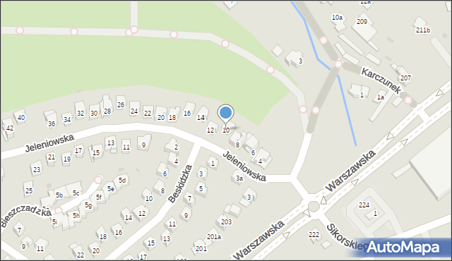 Kielce, Jeleniowska, 10, mapa Kielc