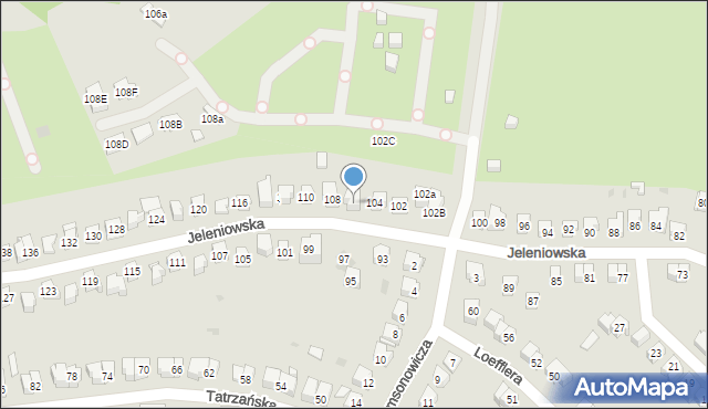 Kielce, Jeleniowska, 106, mapa Kielc