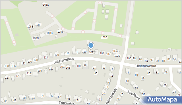 Kielce, Jeleniowska, 108, mapa Kielc