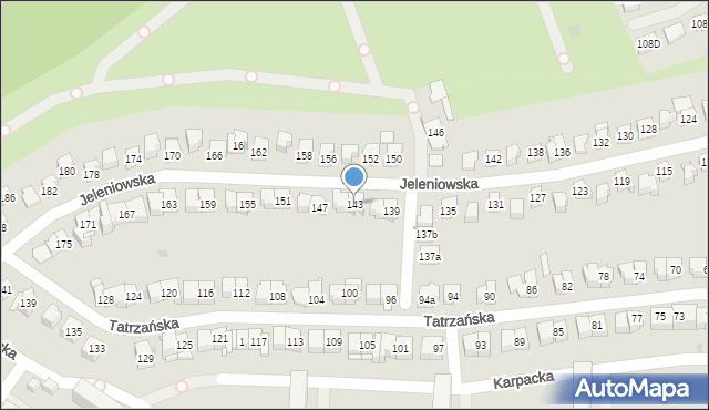 Kielce, Jeleniowska, 143, mapa Kielc