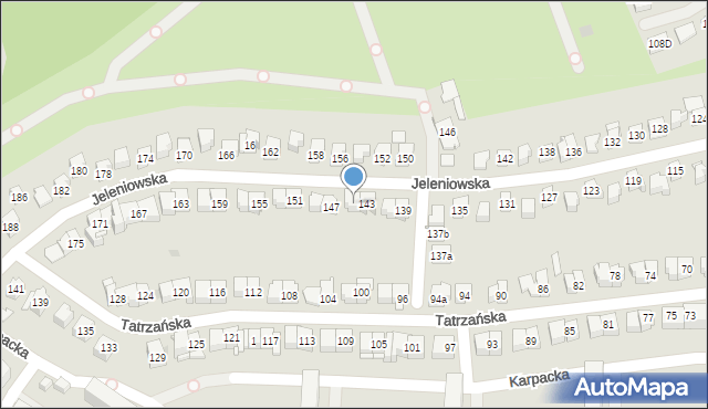 Kielce, Jeleniowska, 145, mapa Kielc