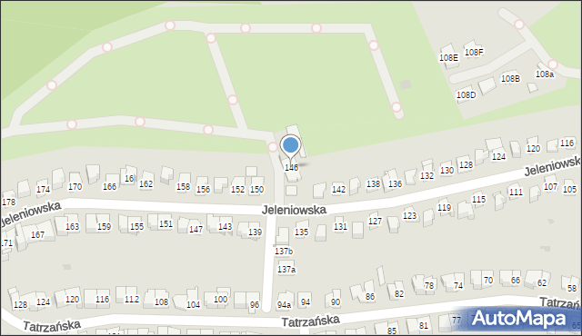 Kielce, Jeleniowska, 146, mapa Kielc