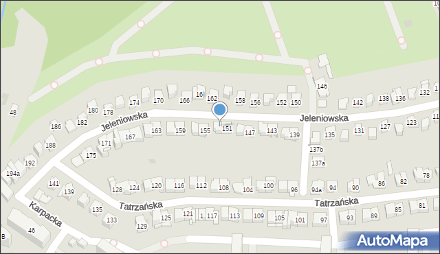 Kielce, Jeleniowska, 153, mapa Kielc