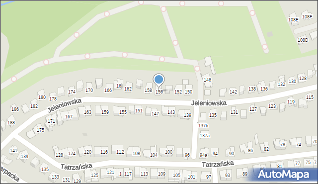 Kielce, Jeleniowska, 156, mapa Kielc