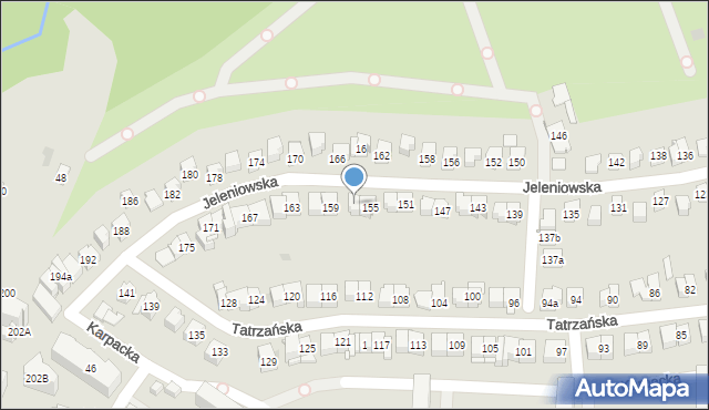 Kielce, Jeleniowska, 157, mapa Kielc