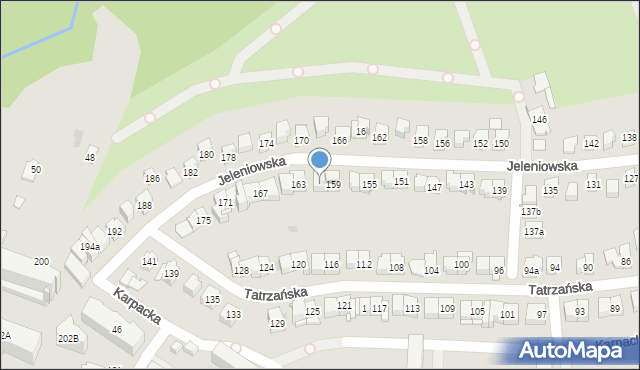 Kielce, Jeleniowska, 161, mapa Kielc