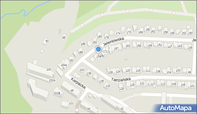 Kielce, Jeleniowska, 175, mapa Kielc