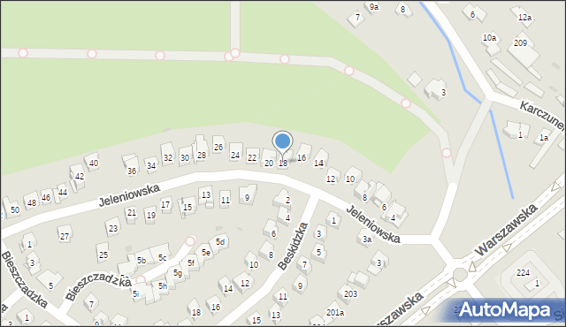 Kielce, Jeleniowska, 18, mapa Kielc