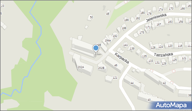 Kielce, Jeleniowska, 202A, mapa Kielc