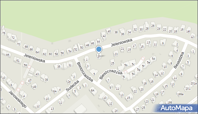 Kielce, Jeleniowska, 27, mapa Kielc