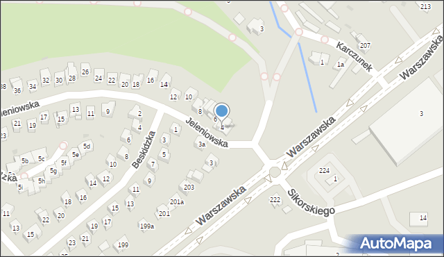 Kielce, Jeleniowska, 4, mapa Kielc