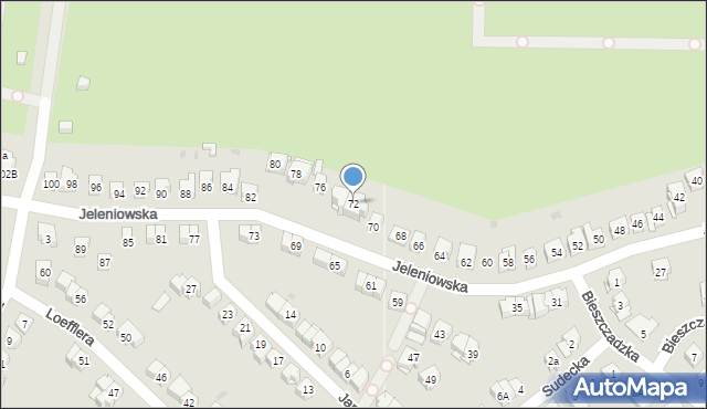 Kielce, Jeleniowska, 72, mapa Kielc