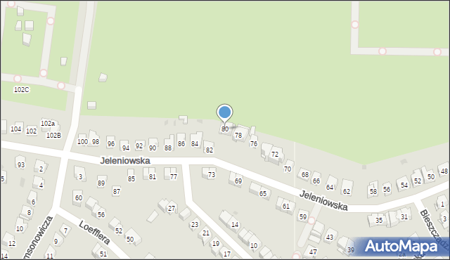 Kielce, Jeleniowska, 80, mapa Kielc