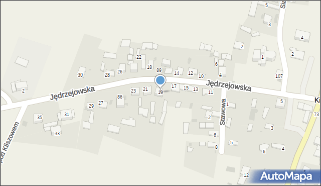 Kije, Jędrzejowska, 19, mapa Kije