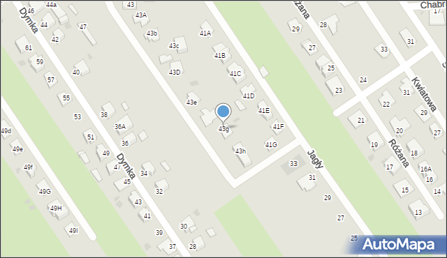 Knurów, Jęczmienna, 43g, mapa Knurów