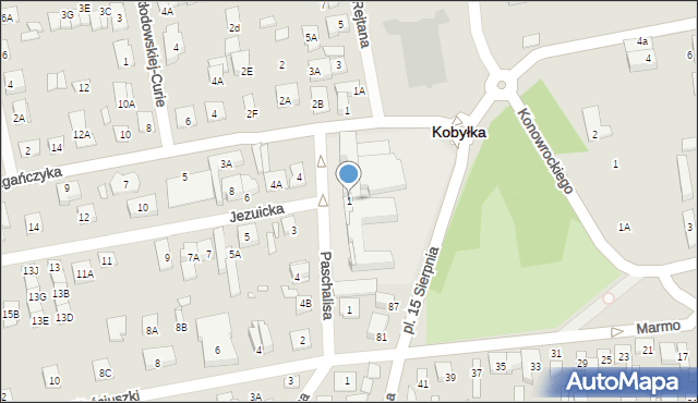 Kobyłka, Jezuicka, 1, mapa Kobyłka