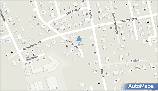 Kolbuszowa, Jesionowa, 23, mapa Kolbuszowa