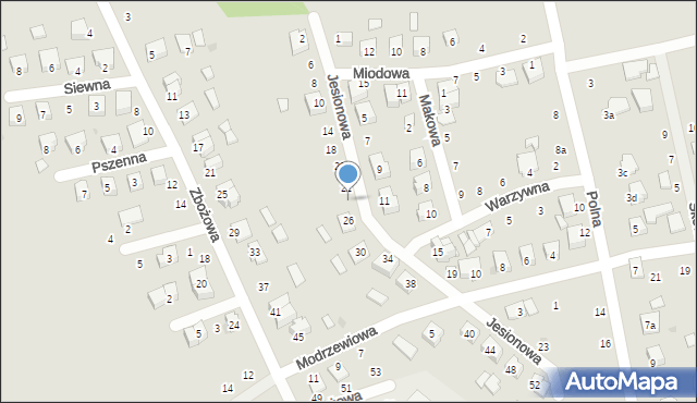 Kolbuszowa, Jesionowa, 24, mapa Kolbuszowa