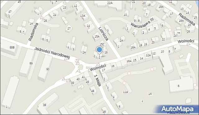 Kołobrzeg, Jedności Narodowej, 1, mapa Kołobrzegu