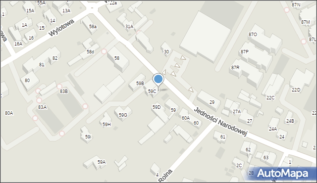 Kołobrzeg, Jedności Narodowej, 59E, mapa Kołobrzegu