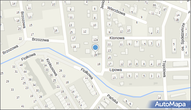 Komorniki, Jesionowa, 16, mapa Komorniki