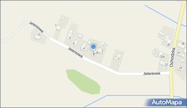 Komprachcice, Jeleniowa, 3, mapa Komprachcice